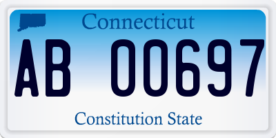 CT license plate AB00697