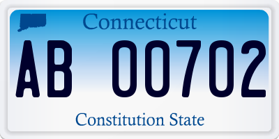 CT license plate AB00702