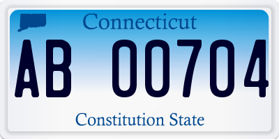 CT license plate AB00704