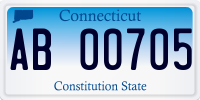 CT license plate AB00705