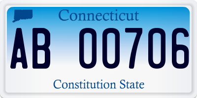 CT license plate AB00706