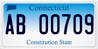 CT license plate AB00709