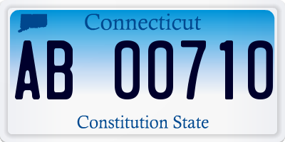 CT license plate AB00710