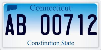 CT license plate AB00712