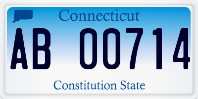 CT license plate AB00714