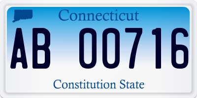 CT license plate AB00716