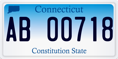 CT license plate AB00718