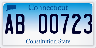 CT license plate AB00723