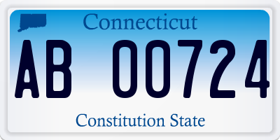 CT license plate AB00724