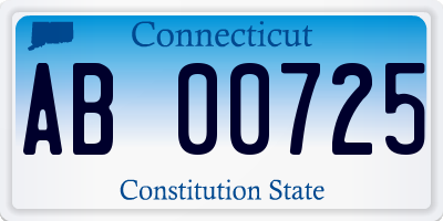 CT license plate AB00725