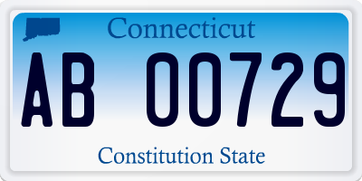 CT license plate AB00729