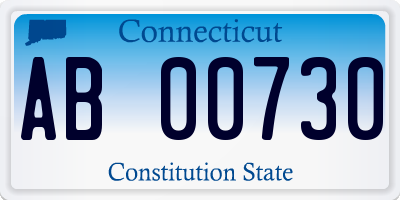 CT license plate AB00730