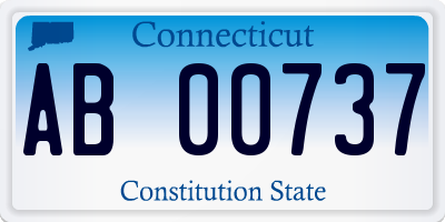 CT license plate AB00737