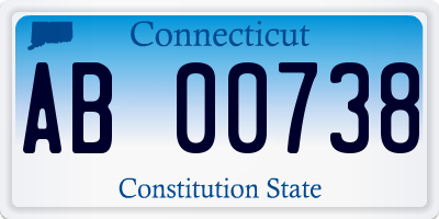 CT license plate AB00738