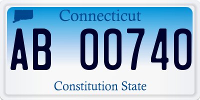 CT license plate AB00740