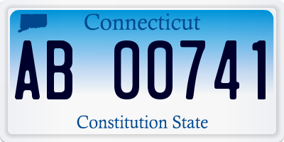 CT license plate AB00741