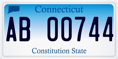 CT license plate AB00744