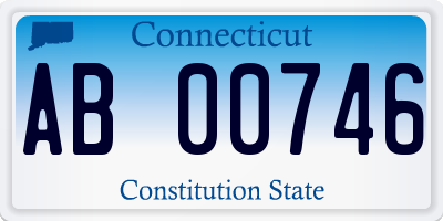 CT license plate AB00746