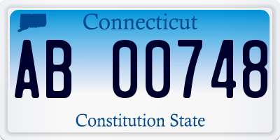 CT license plate AB00748