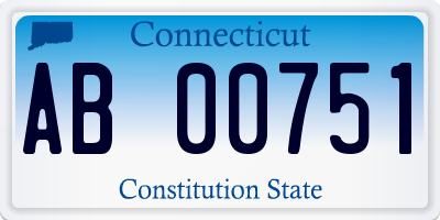 CT license plate AB00751