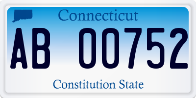 CT license plate AB00752