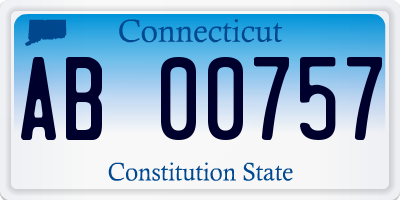 CT license plate AB00757