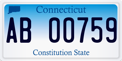 CT license plate AB00759