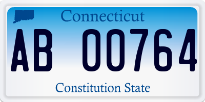 CT license plate AB00764