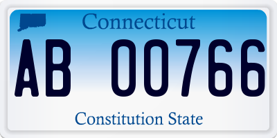 CT license plate AB00766