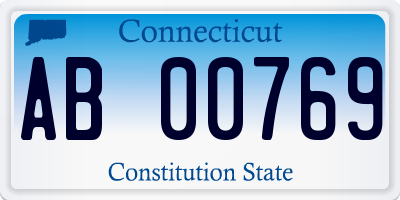 CT license plate AB00769