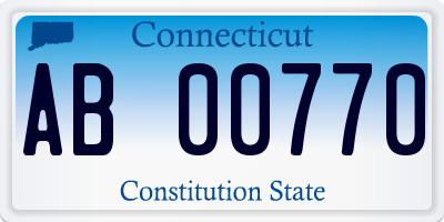 CT license plate AB00770