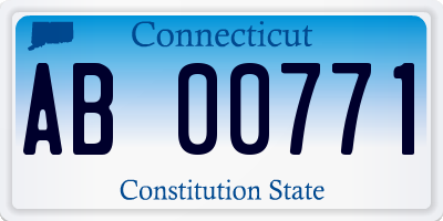 CT license plate AB00771