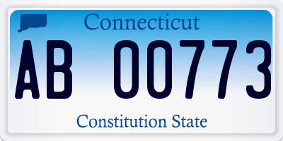 CT license plate AB00773