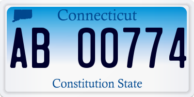 CT license plate AB00774