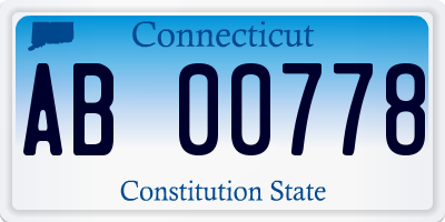 CT license plate AB00778