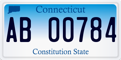 CT license plate AB00784