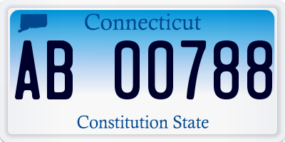 CT license plate AB00788