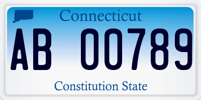 CT license plate AB00789