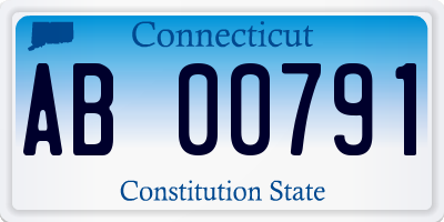 CT license plate AB00791