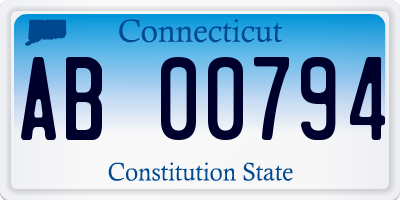 CT license plate AB00794