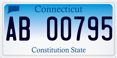 CT license plate AB00795