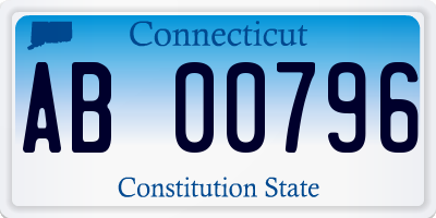 CT license plate AB00796