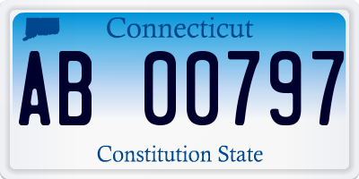 CT license plate AB00797