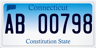 CT license plate AB00798