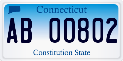 CT license plate AB00802