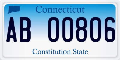 CT license plate AB00806