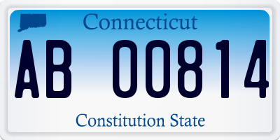 CT license plate AB00814