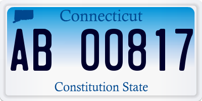 CT license plate AB00817