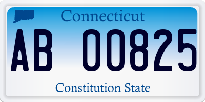 CT license plate AB00825