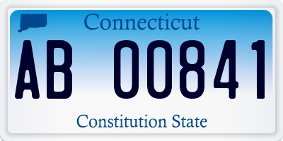 CT license plate AB00841